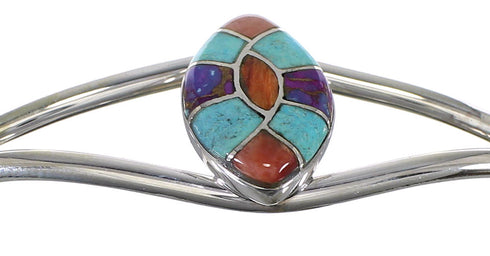 Sterling Silver Multicolor Southwest Cuff Bracelet VX63841